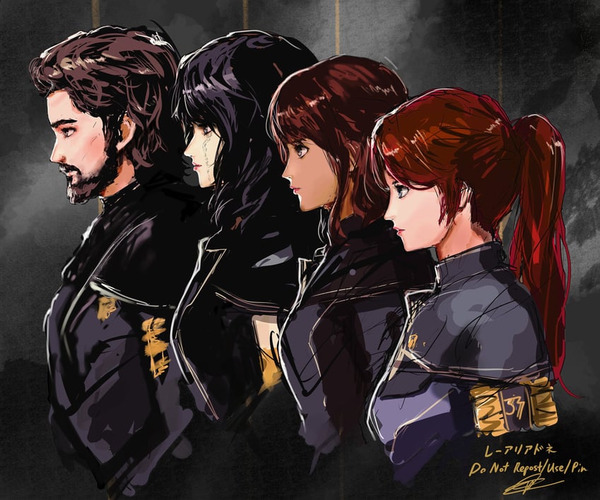 maelle, lune, sciel, and gustave (clair obscur: expedition 33) drawn by rae_ariadne
