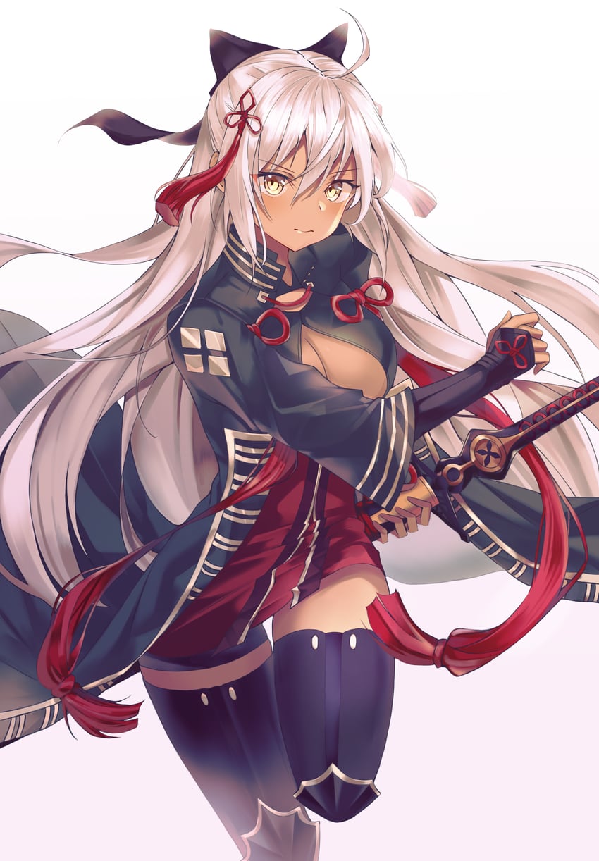 okita souji and okita souji alter (fate and 1 more) drawn by yu-zu-uz