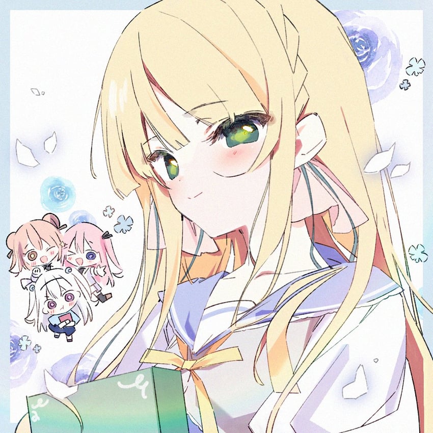 himukai kanata, yuugyouji yoruko, tsukiyashiro kisaki, and fushimi rio (kami no ue no mahou tsukai) drawn by sushimekabu