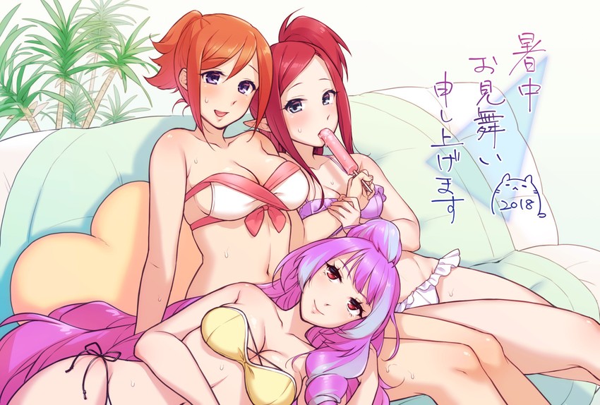 mikumo guynemer, kaname buccaneer, and mirage farina jenius (macross and 1 more) drawn by sasanoneko