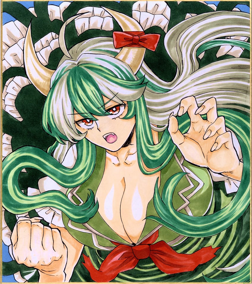 kamishirasawa keine and ex-keine (touhou) drawn by matsuri_kyuuta