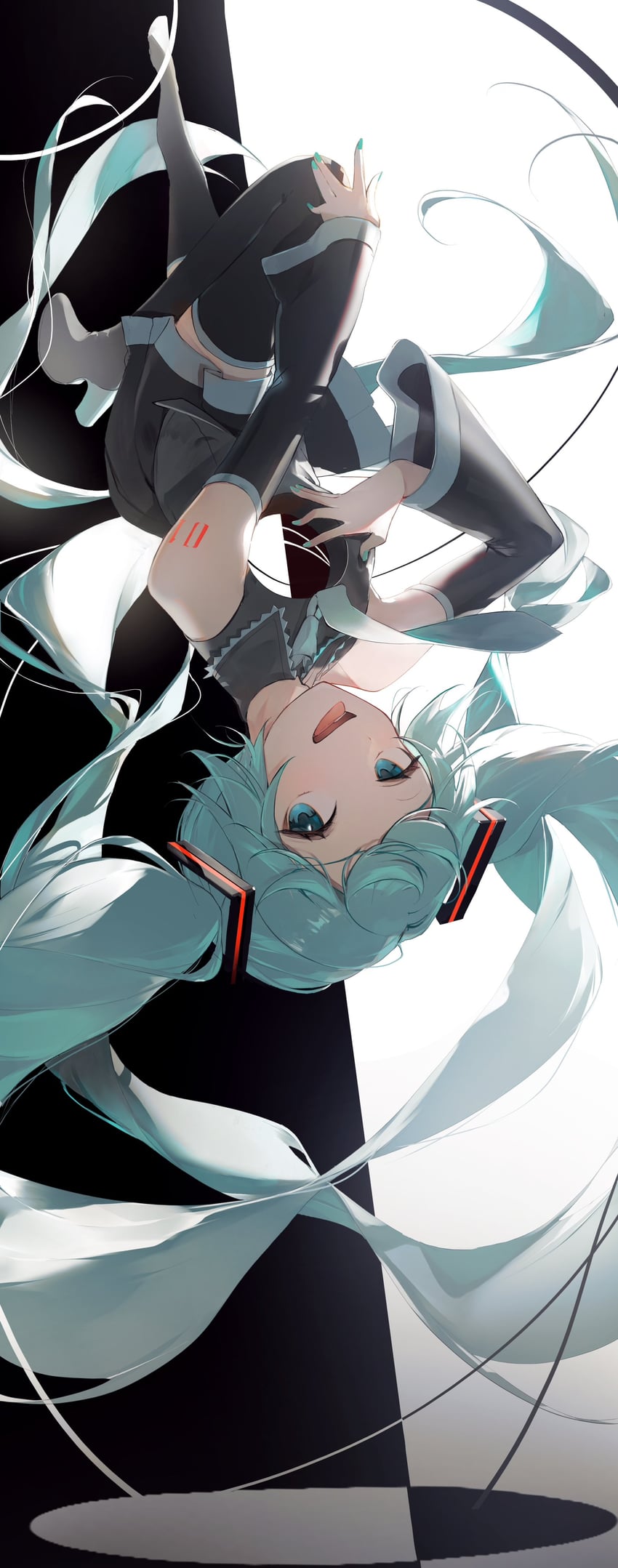 hatsune miku (vocaloid and 1 more) drawn by kamatoyu