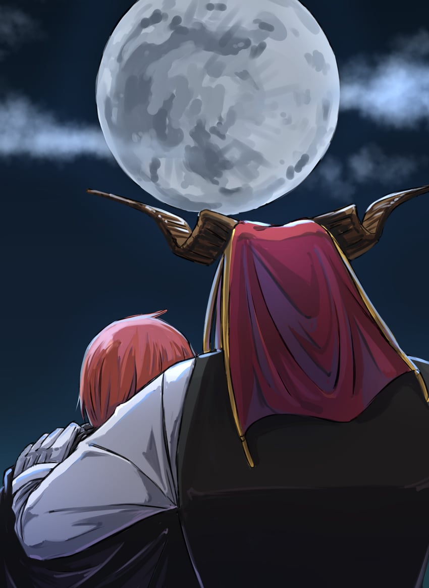 hatori chise and elias ainsworth (mahou tsukai no yome) drawn by delfuze
