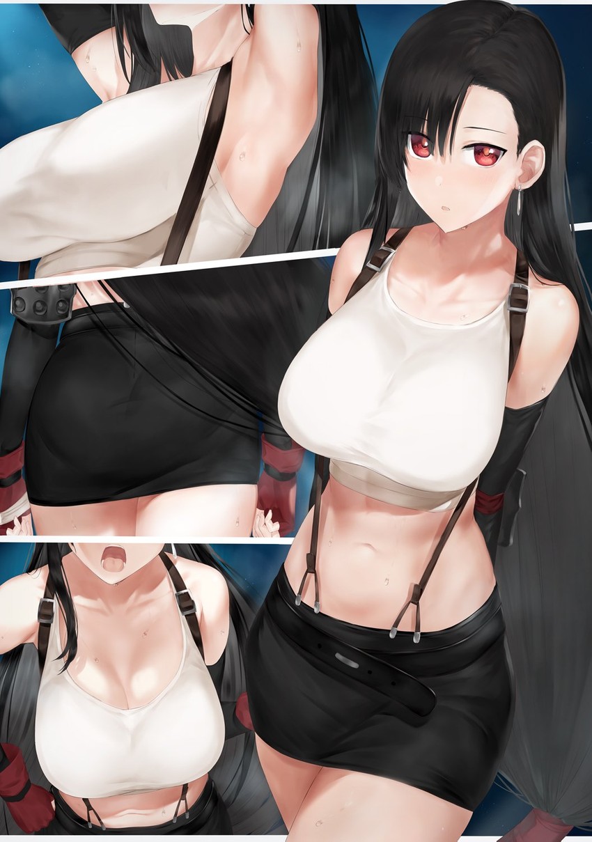 tifa lockhart (final fantasy and 1 more) drawn by akitaka_akita