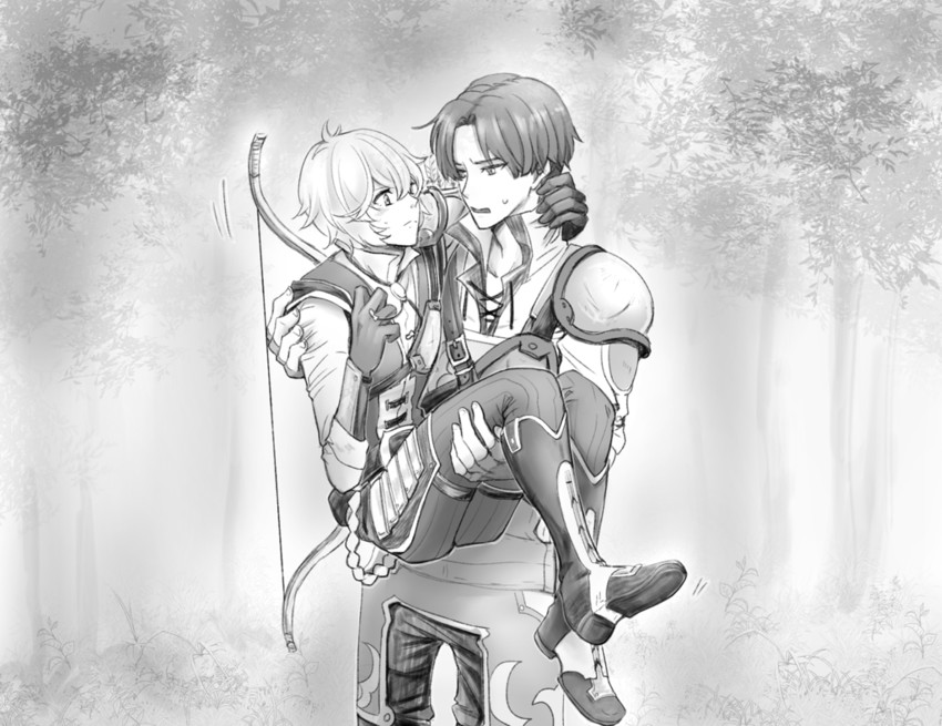 tobin and kliff (fire emblem and 1 more) drawn by iyoka_(iyoka-t)