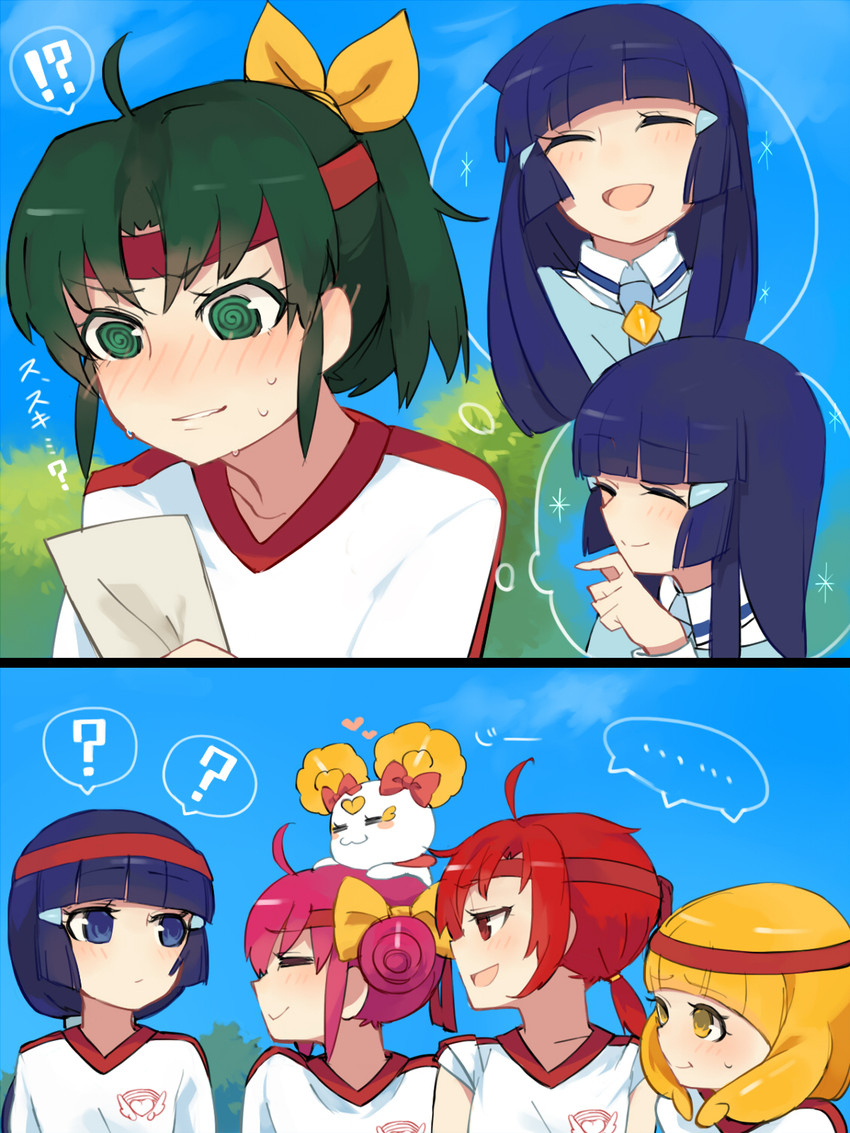 midorikawa nao, kise yayoi, aoki reika, hino akane, hoshizora miyuki, and 1 more (precure and 1 more) drawn by yomosaka