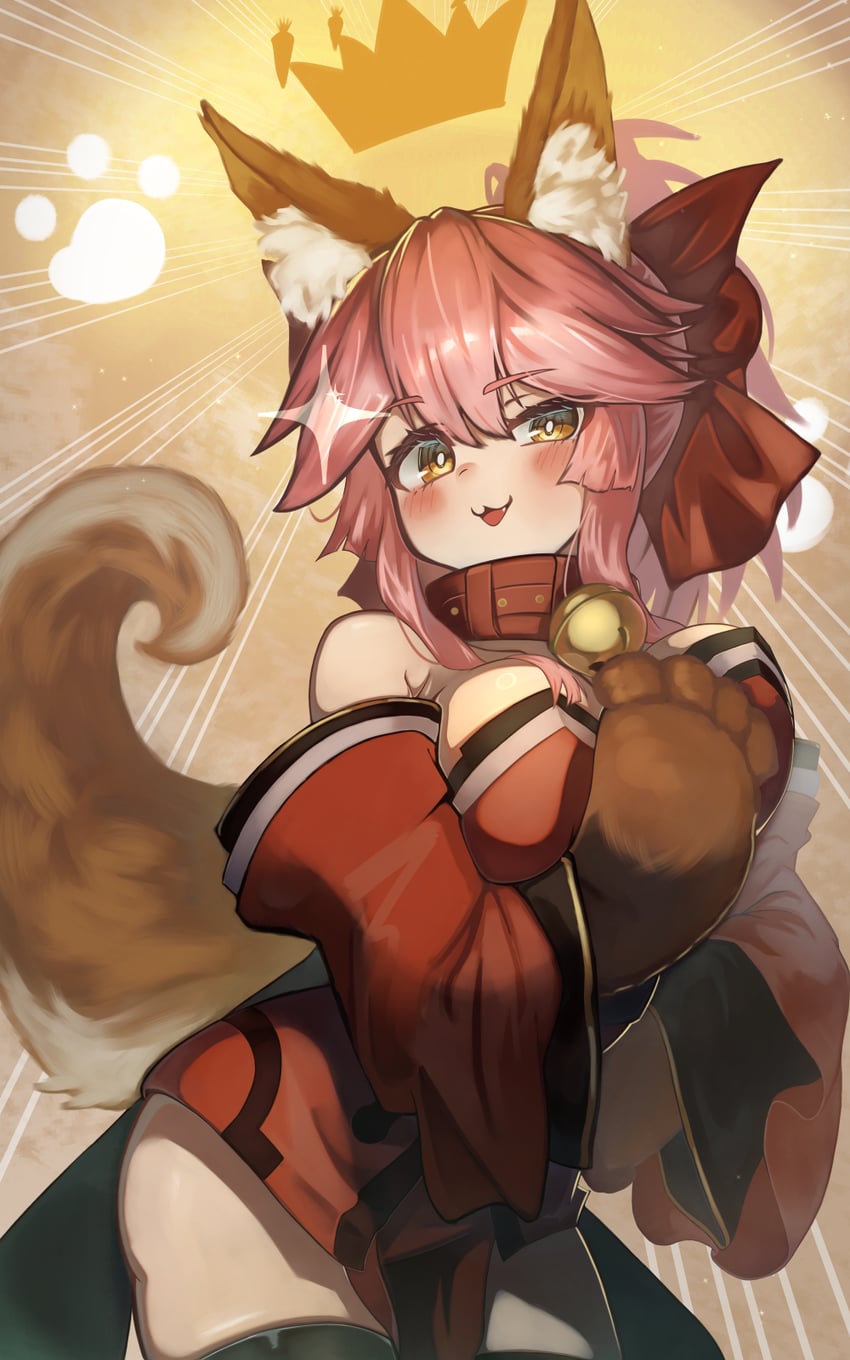 tamamo and tamamo cat (fate and 1 more) drawn by motivation_(user_kace3282)