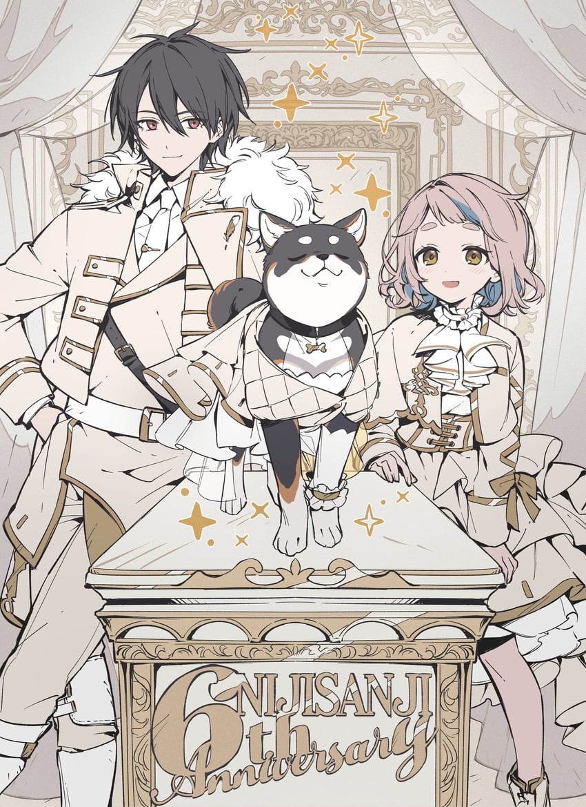 yumeoi kakeru, machita chima, and kuroi shiba (nijisanji) drawn by iv_4t