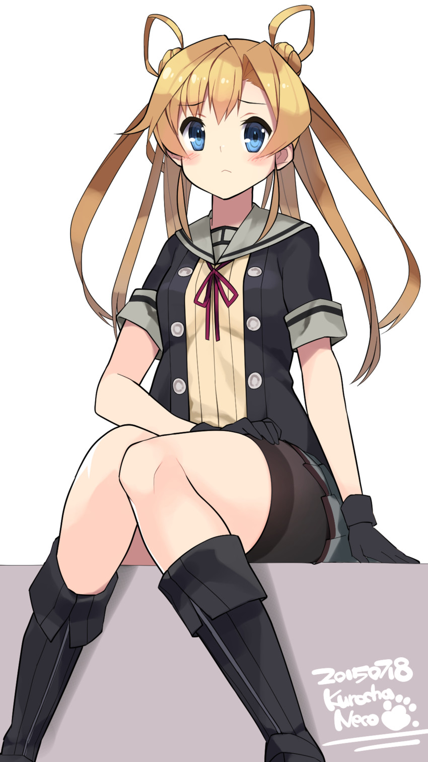 abukuma and abukuma kai ni (kantai collection) drawn by kuro_chairo_no_neko