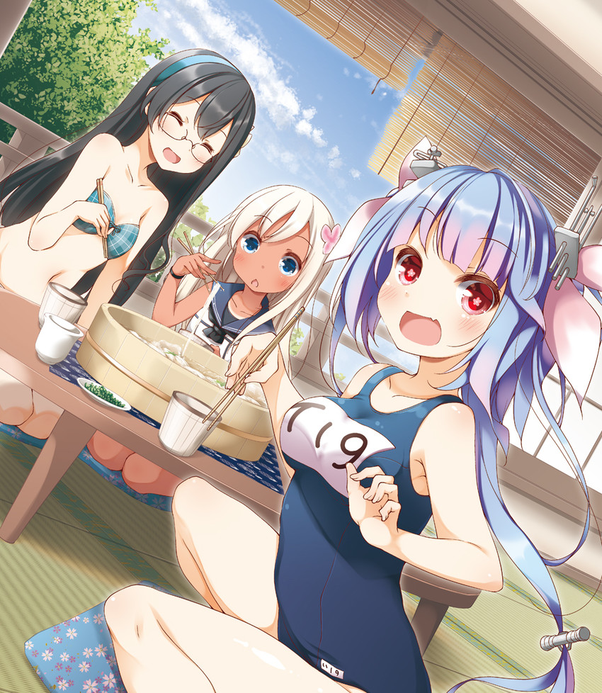 ooyodo, ro-500, and i-19 (kantai collection) drawn by yume_no_owari