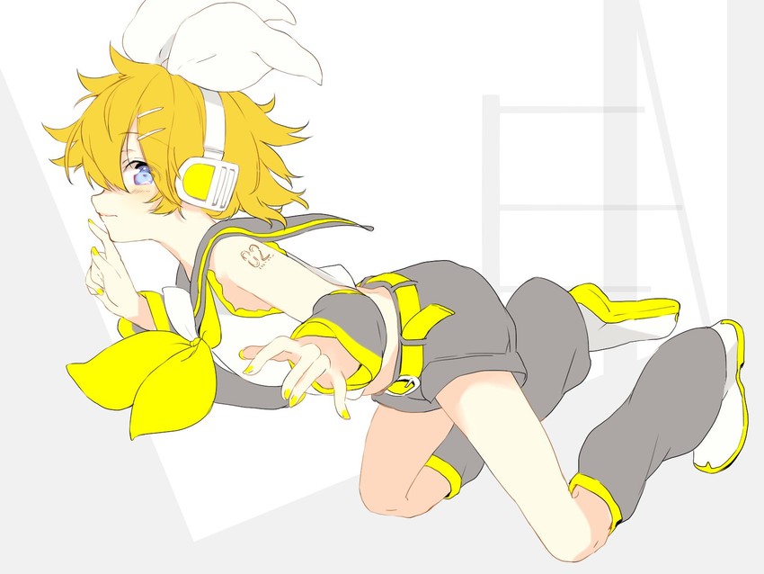 kagamine rin and kagamine len (vocaloid) drawn by oyamada_gamata
