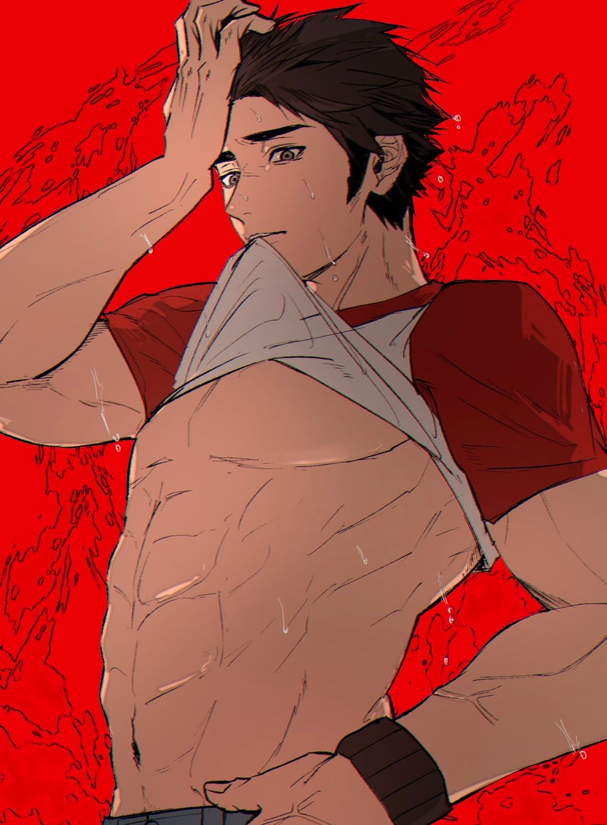 red (pokemon and 1 more) drawn by sinm_i