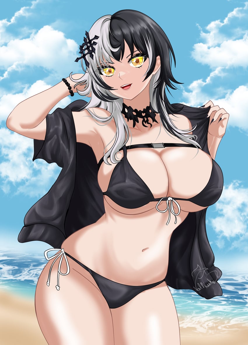 shiori novella (hololive and 1 more) drawn by valneeko