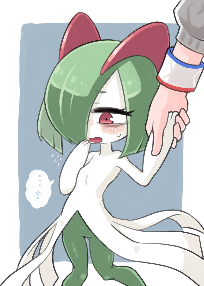 gloria and kirlia (pokemon and 1 more) drawn by ino_(tellu0120)