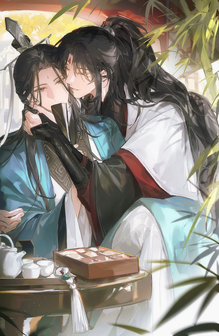 shen qingqiu and luo binghe (renzha fanpai zijiu xitong) drawn by mors_gn