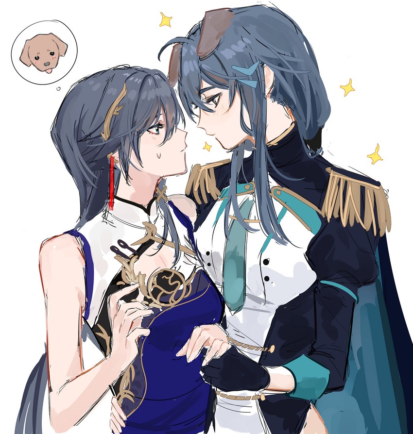 fu hua and cheng lixue (honkai and 1 more) drawn by 3o_c