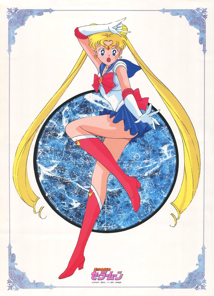 tsukino usagi and sailor moon (bishoujo senshi sailor moon) drawn by tadano_kazuko