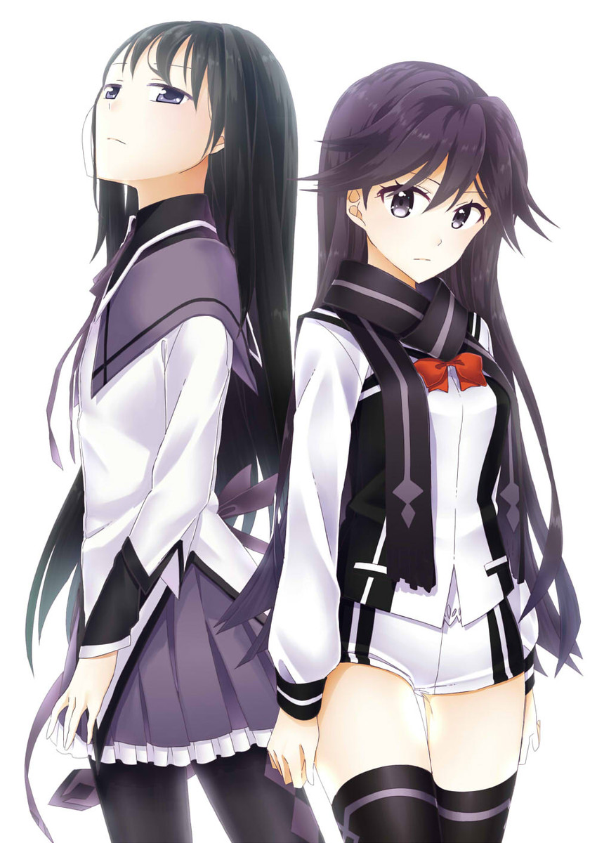 akemi homura and kuroki rei (mahou shoujo madoka magica and 1 more) drawn by masuishi_kinoto