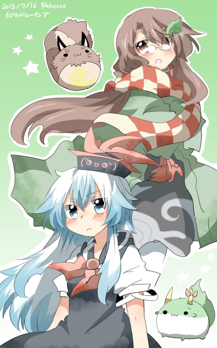 kamishirasawa keine, futatsuiwa mamizou, and ex-keine (touhou) drawn by rebecca_(keinelove)