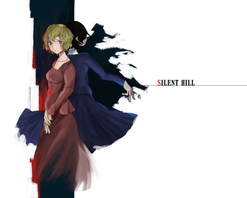alessa gillespie and rose dasilva (silent hill) drawn by meikuroban