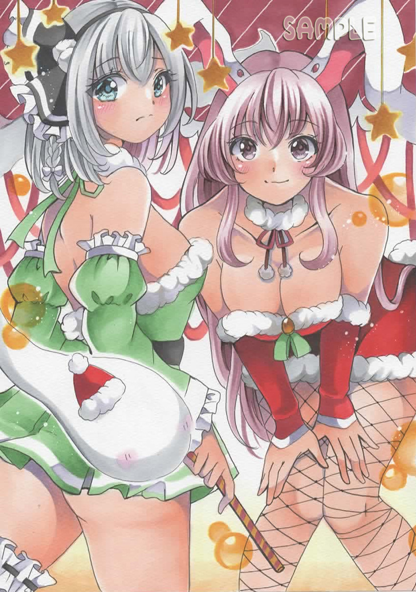 konpaku youmu and reisen udongein inaba (touhou) drawn by maccha_xxxxxx