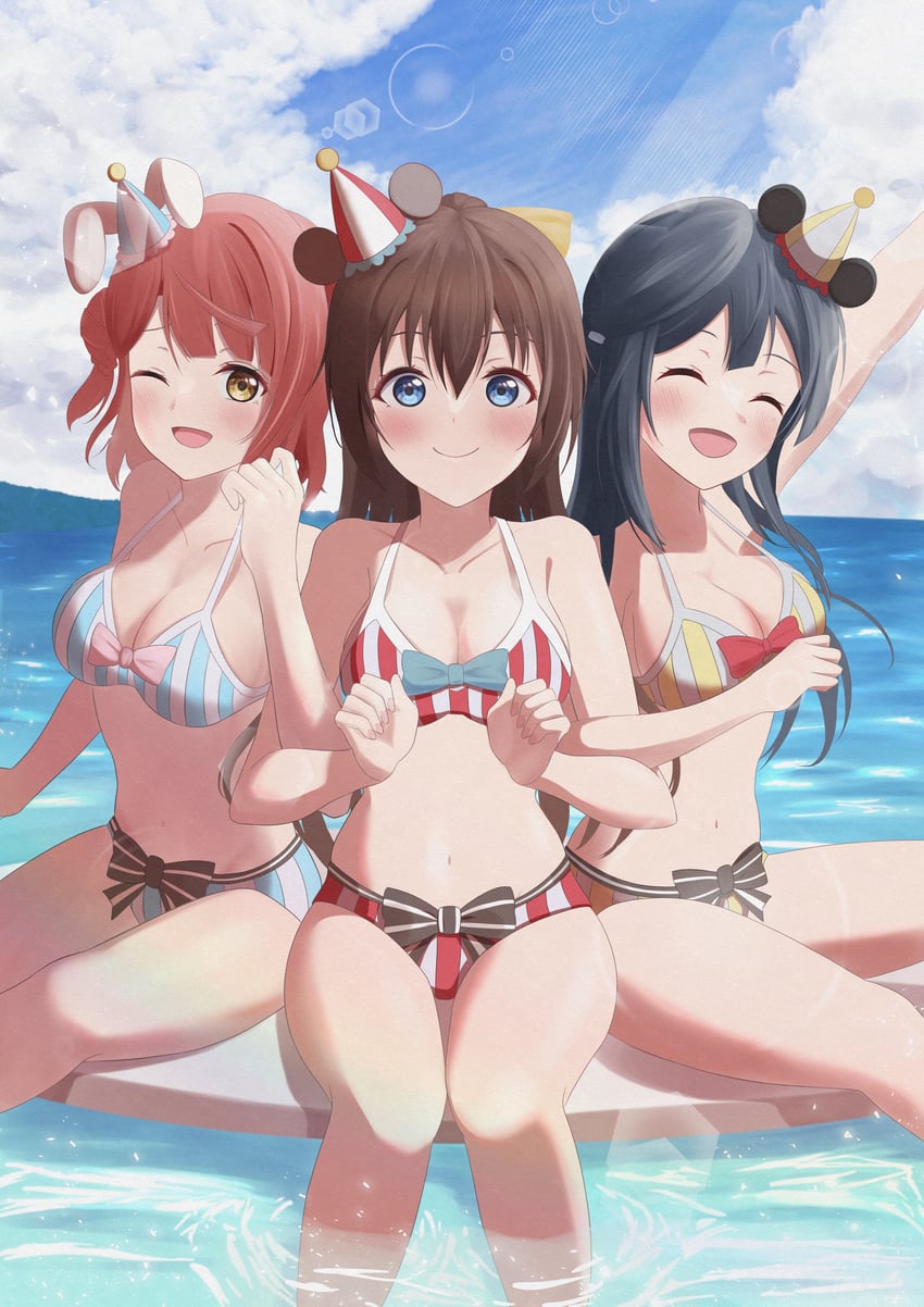 yuki setsuna, uehara ayumu, and osaka shizuku (love live! and 1 more) drawn by kyo_08