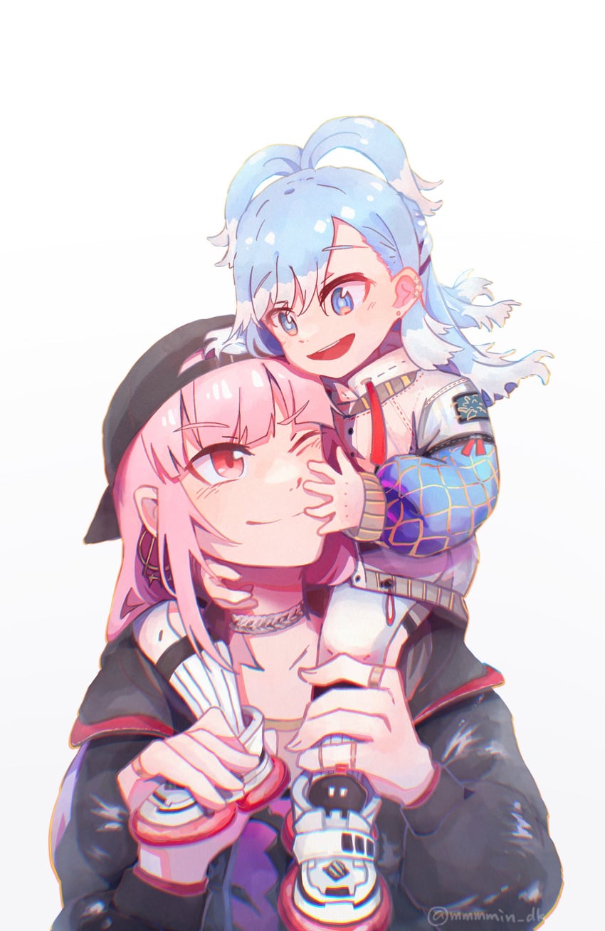 mori calliope and kobo kanaeru (hololive and 2 more) drawn by mmmmin_dk