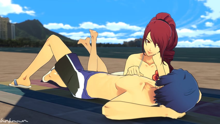 yuuki makoto and kirijou mitsuru (persona and 2 more) drawn by unknownentity
