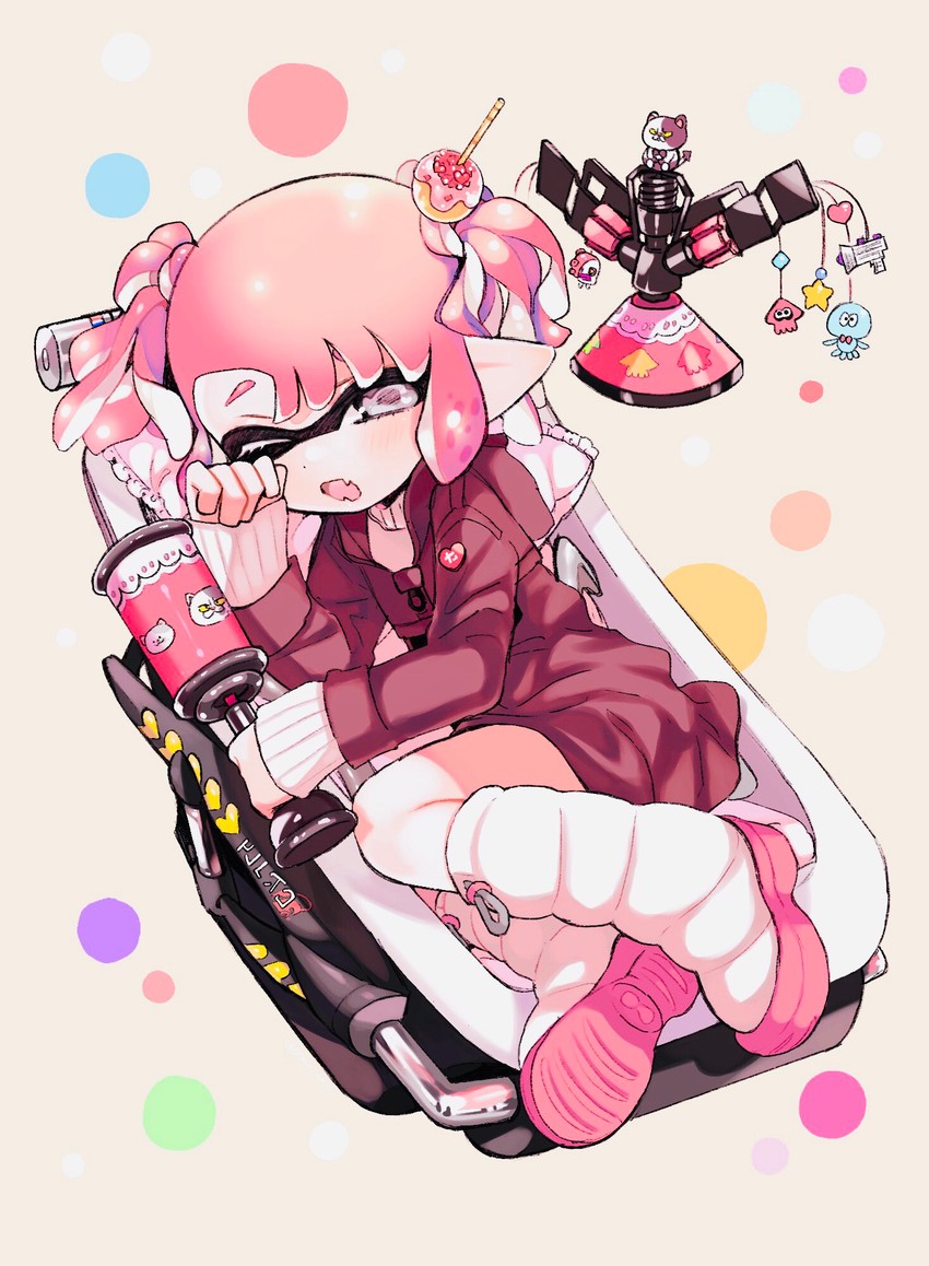 inkling player character, inkling girl, jellyfish, judd, octotrooper, and 1 more (splatoon and 1 more) drawn by amezawa_koma