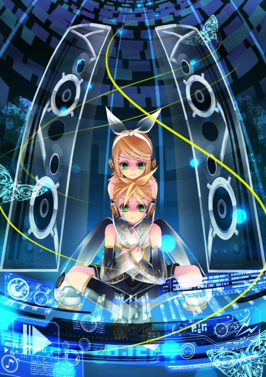 kagamine rin and kagamine len (vocaloid) drawn by sakurazaka_yuu