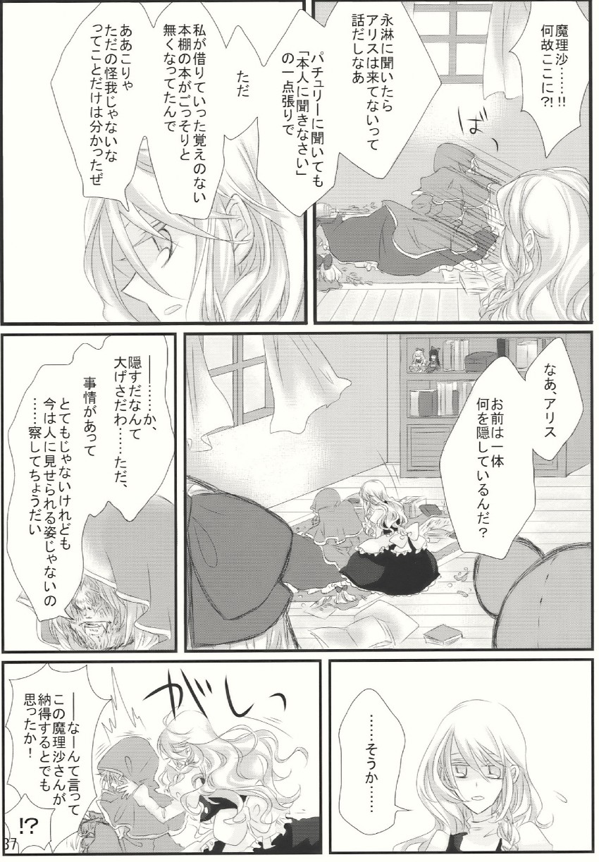 kirisame marisa and alice margatroid (touhou) drawn by aria_(opera)