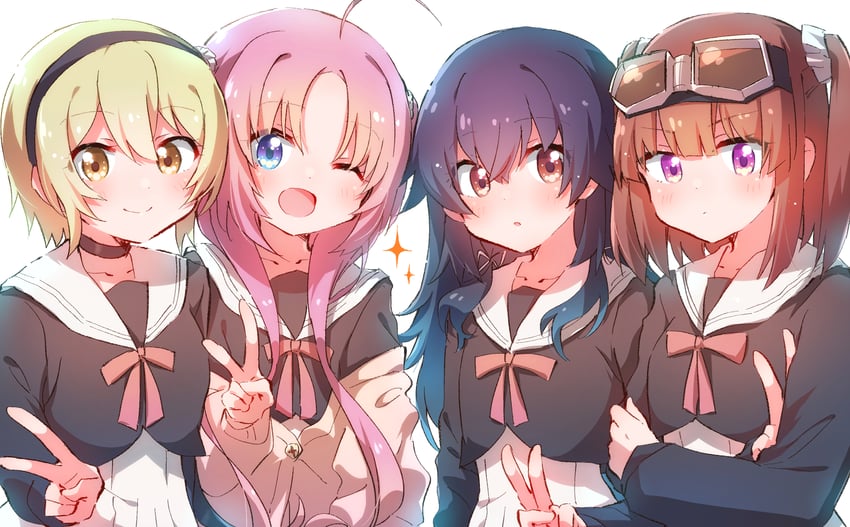 konohoshi umika, akeuchi yuu, takaragi haruno, and raimon matataki (hoshikuzu telepath) drawn by nyaa_(nnekoron)
