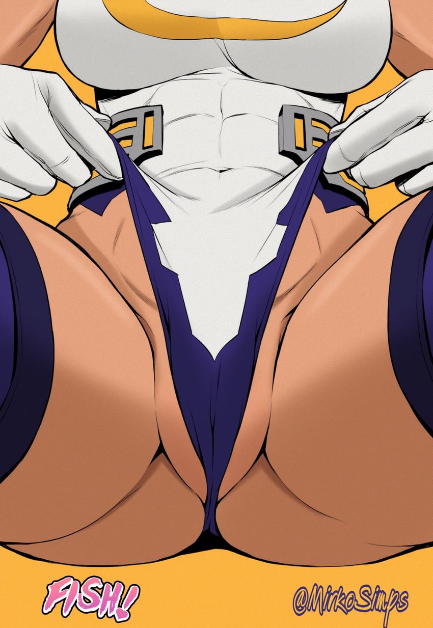 mirko (boku no hero academia) drawn by mirkosimps and parallaxfused