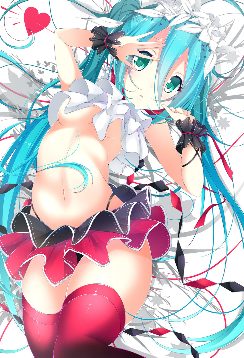 hatsune miku (vocaloid and 3 more) drawn by yoaferia
