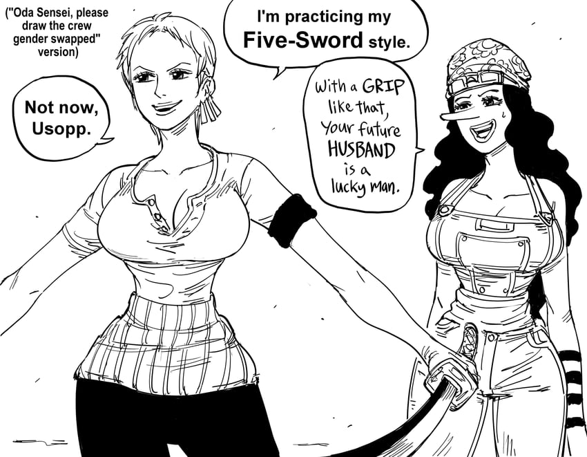 roronoa zoro and usopp (one piece) drawn by bb_(baalbuddy)
