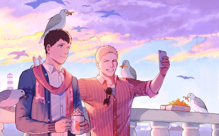 reiner braun and bertolt hoover (shingeki no kyojin) drawn by shadowlll2