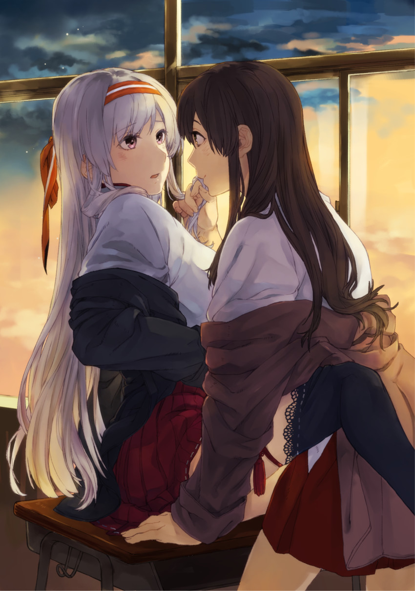 akagi, shoukaku, and shoukaku kai ni (kantai collection) drawn by fukazaki