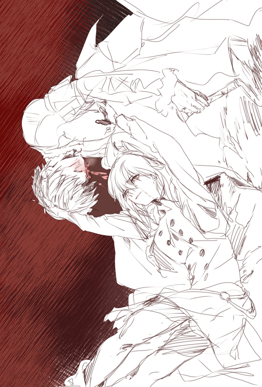 aesc and uther pendragon (fate and 1 more) drawn by yamo_27