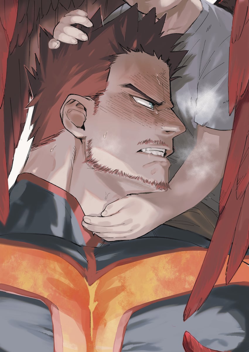 endeavor and hawks (boku no hero academia) drawn by migi_(mm86262394)