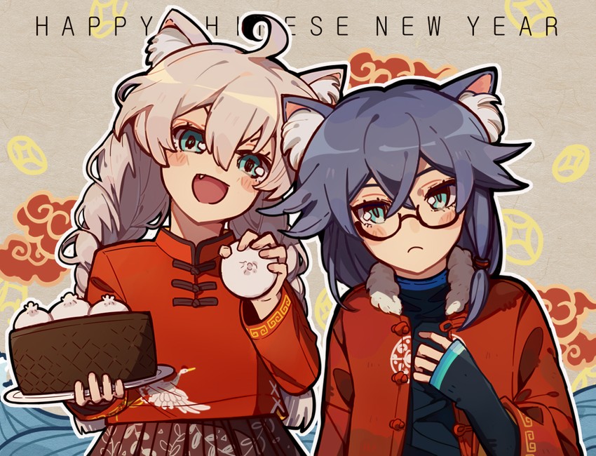 kiana kaslana and fu hua (honkai and 1 more) drawn by meadow_(morphinecaca)