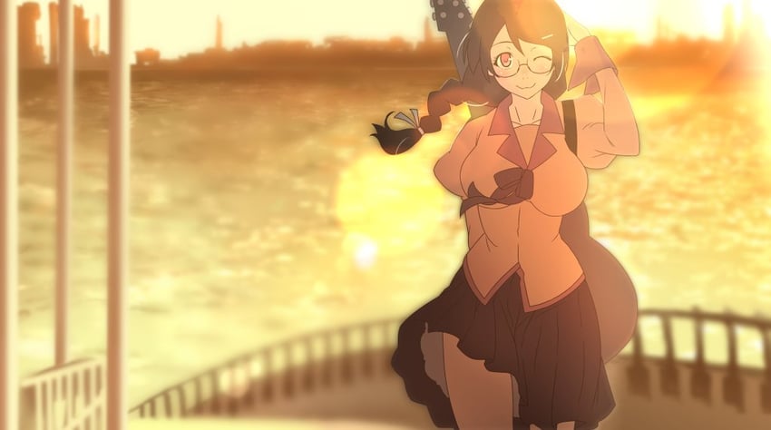 hanekawa tsubasa (monogatari and 1 more) drawn by gesugesu_ahoaho