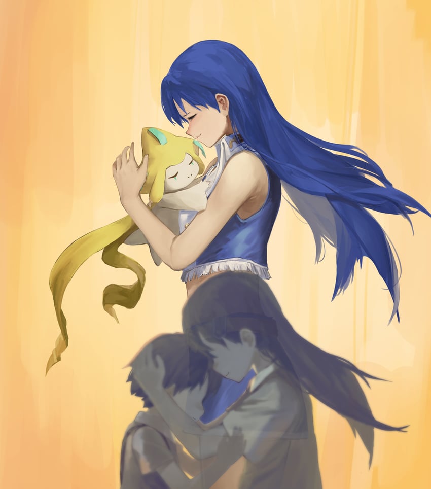 kisaragi chihaya, jirachi, and kisaragi yuu (pokemon and 1 more) drawn by issun_boushi_(taku37taku)