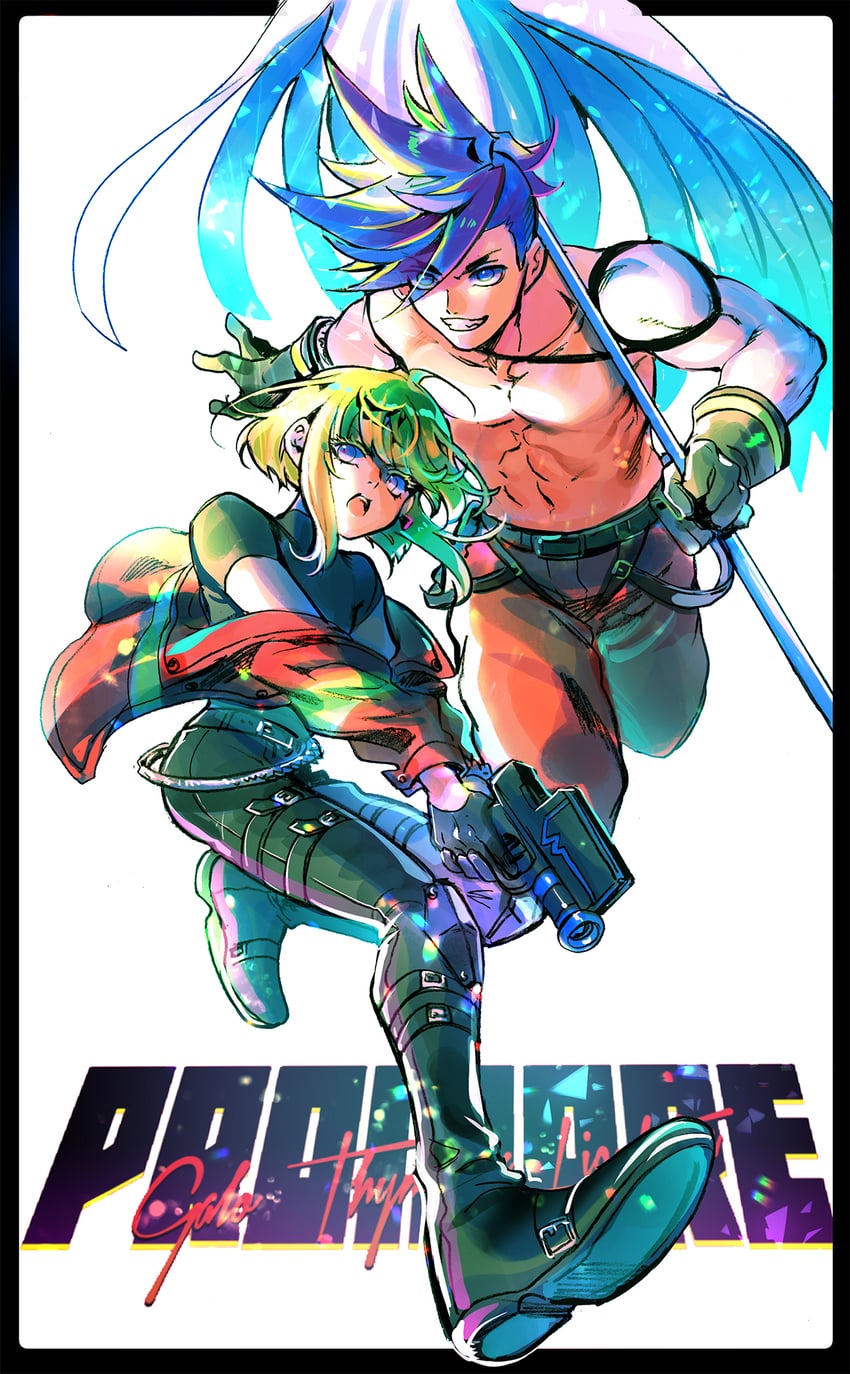 lio fotia and galo thymos (promare) drawn by bae_(baebae)