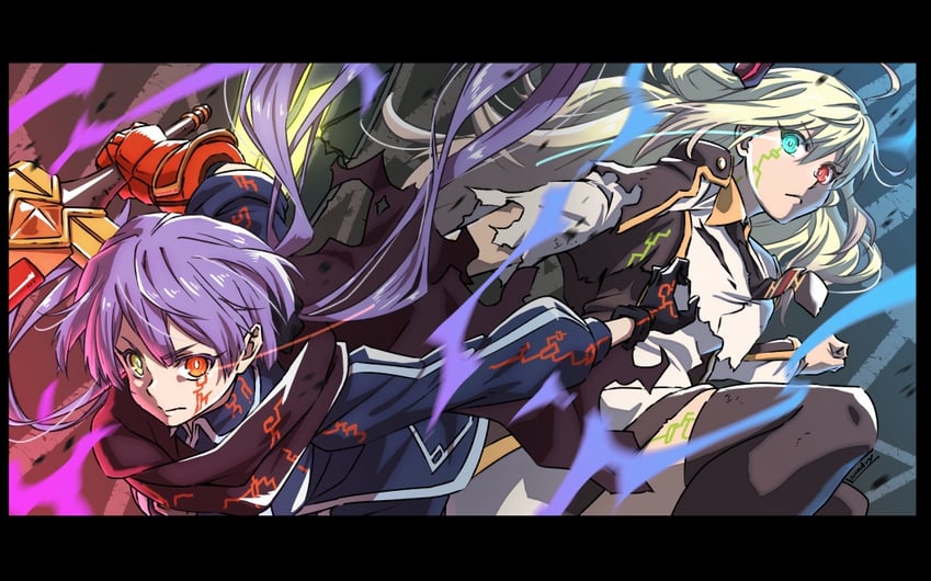 sky striker ace - raye and sky striker ace - roze (yu-gi-oh!) drawn by laundry_(randorii)