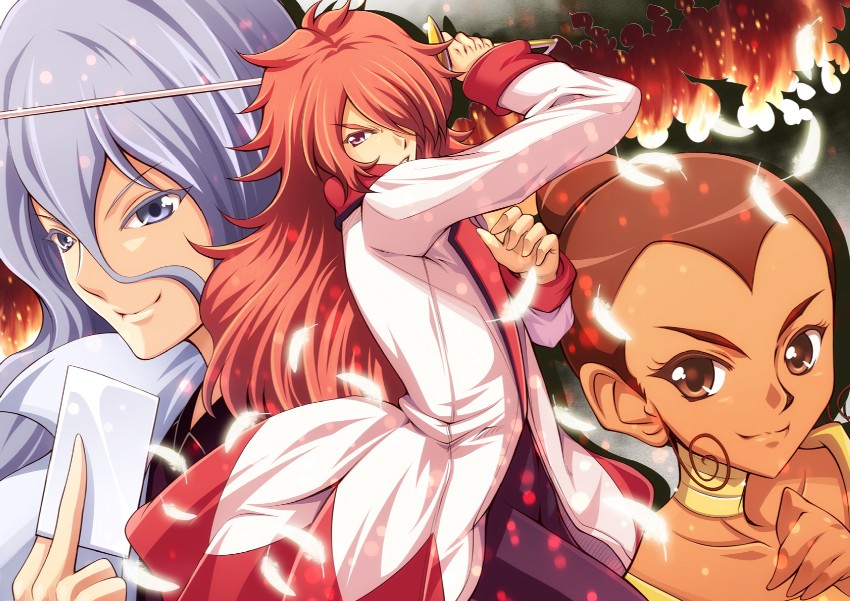 sasorina, kumojacky, and cobraja (precure and 1 more) drawn by isumi_(i-spixi)