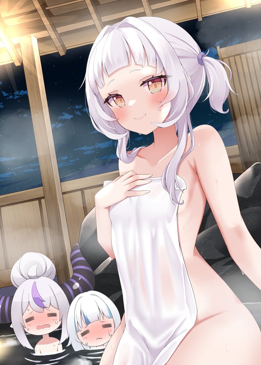 gawr gura, la+ darknesss, and murasaki shion (hololive and 1 more) drawn by cocozasa
