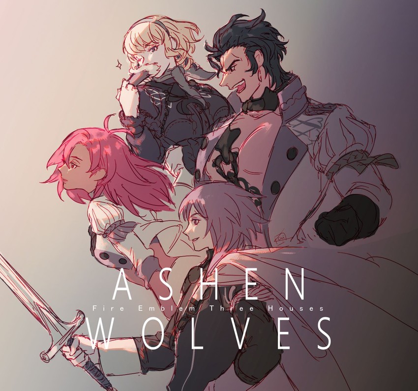 constance von nuvelle, hapi, yuri leclerc, and balthus von albrecht (fire emblem and 1 more) drawn by krazehkai