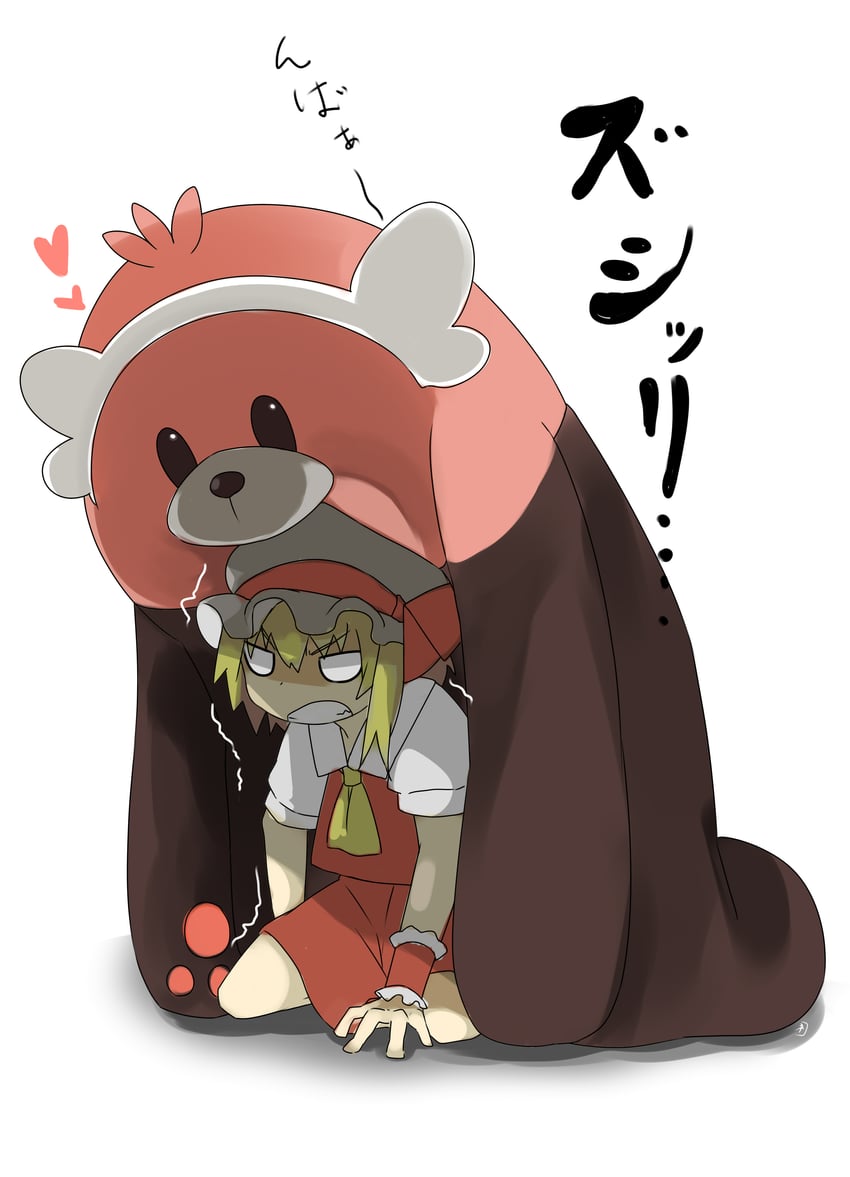 flandre scarlet and bewear (touhou and 1 more) drawn by niseneko_(mofumofu_ga_ienai)