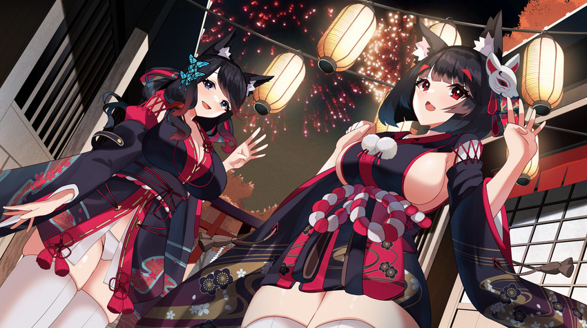yamashiro and fusou (azur lane) drawn by yamaha_tsui