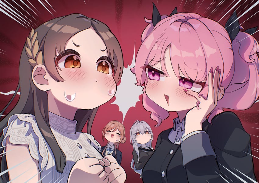 himesaki rinami, kuramoto china, aoi nadeshiko, and shirakusa gekka (idolmaster and 1 more) drawn by c_civciv